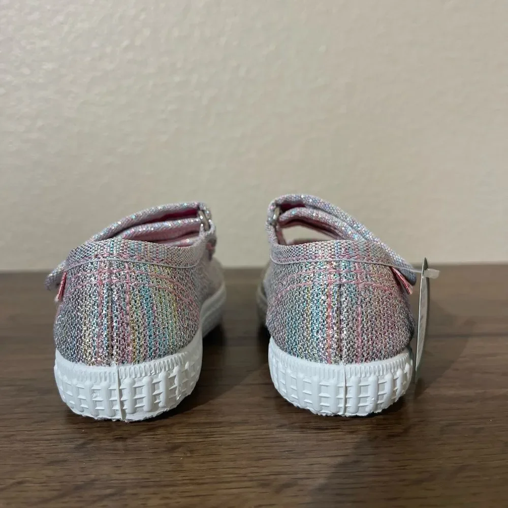Cienta Kids' Glittery Rainbow Mary Jane Shoes